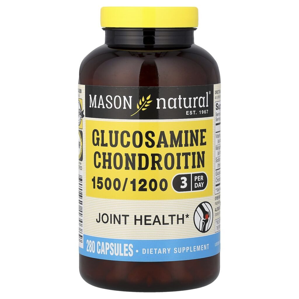 Mason Natural Glicosamina e Condroitina 280 Cápsulas