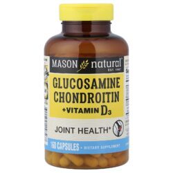 Mason Natural Glicosamina e Condroitina + Vitamina D3 160 Cápsulas