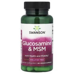 Swanson Glicosamina e MSM 60 Cápsulas Vegetais