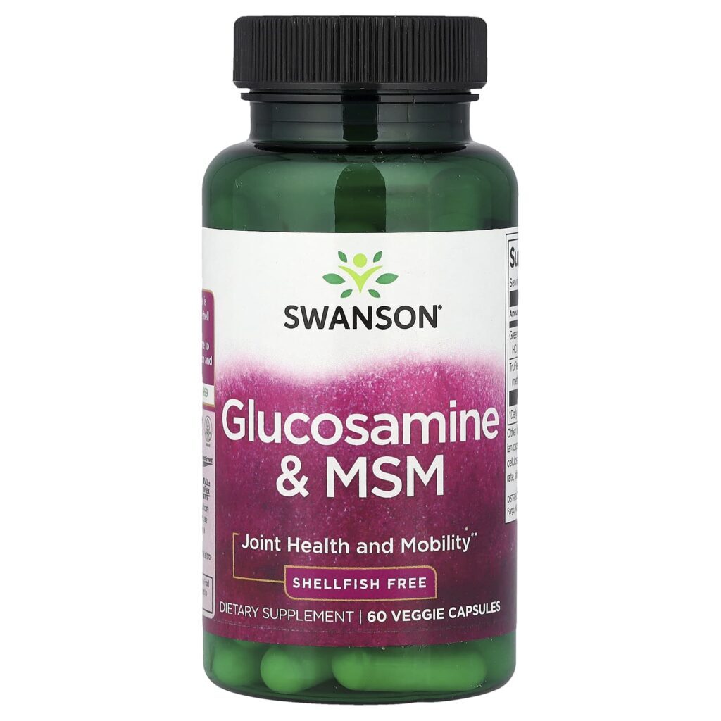 Swanson Glicosamina e MSM 60 Cápsulas Vegetais
