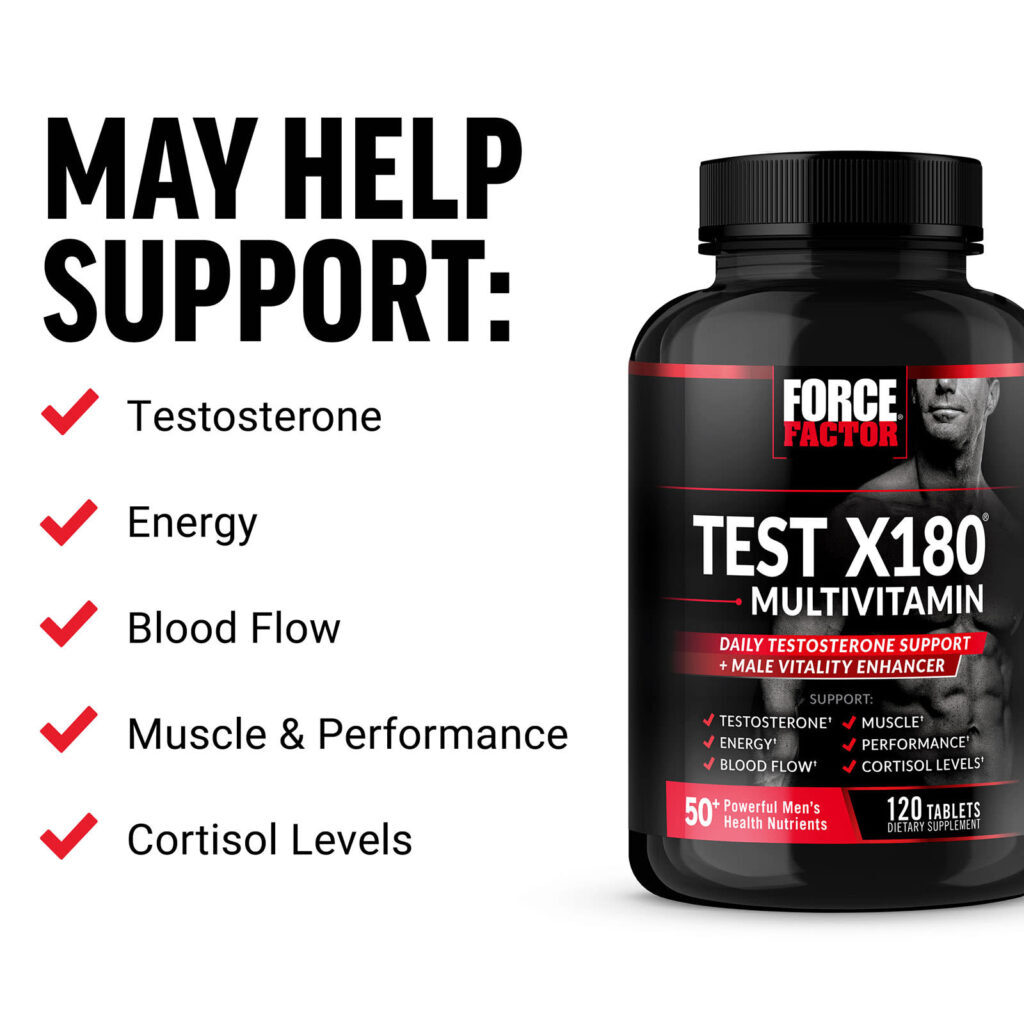 Force Factor Multivitamínico Test X180® 120 Comprimidos - Imagem 3