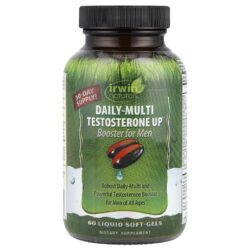 Irwin Naturals Daily-Multi Testosterone Up ® Reforço para Homens 60 Cápsulas Softgel Líquidas