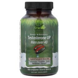 Irwin Naturals Testosterona UP® para Homens com Mais de 40 Anos 60 Cápsulas Softgel Líquidas