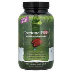 Irwin Naturals Testosterona UP Red® com Reforço de Óxido Nítrico 100 Cápsulas Softgel Líquidas