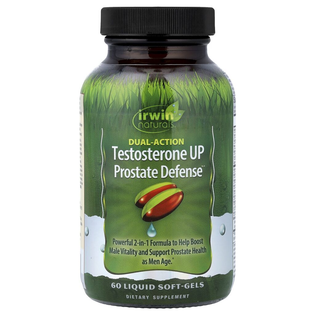 Irwin Naturals Testosterona UP Prostate Defense™ Ação Dupla 60 Cápsulas Softgel Líquidas