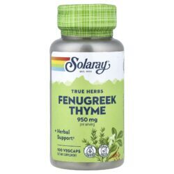 Solaray Ervas Verdadeiras Feno-grego e Tomilho 100 VegCaps