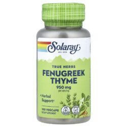 Solaray Ervas Verdadeiras Feno-grego e Tomilho 100 VegCaps