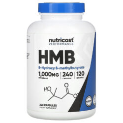 Nutricost HMB B-Hidroxi-B-Metilbutírico 240 Cápsulas (500 mg por Cápsula)