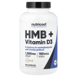 Nutricost Performance HMB + Vitamina D3 240 Cápsulas