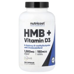 Nutricost Performance HMB + Vitamina D3 240 Cápsulas