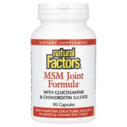 Natural Factors MSM Joint Formula com Glucosamina e Sulfato de Condroitina 90 Cápsulas