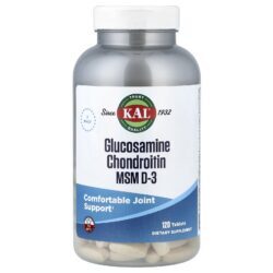 KAL Glocosamina Condroitin MSM D-3 120 Comprimidos