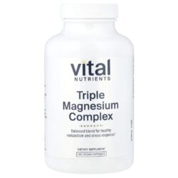 Vital Nutrients Complexo Triplo de Magnésio 180 Cápsulas Veganas (250 mg por Cápsula)