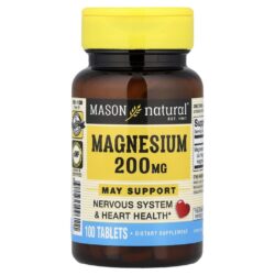 Mason Natural Magnésio 200 mg 100 comprimidos