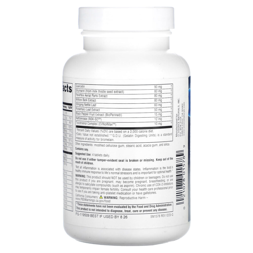 Source Naturals Inflama-Rest 60 comprimidos - Imagem 3