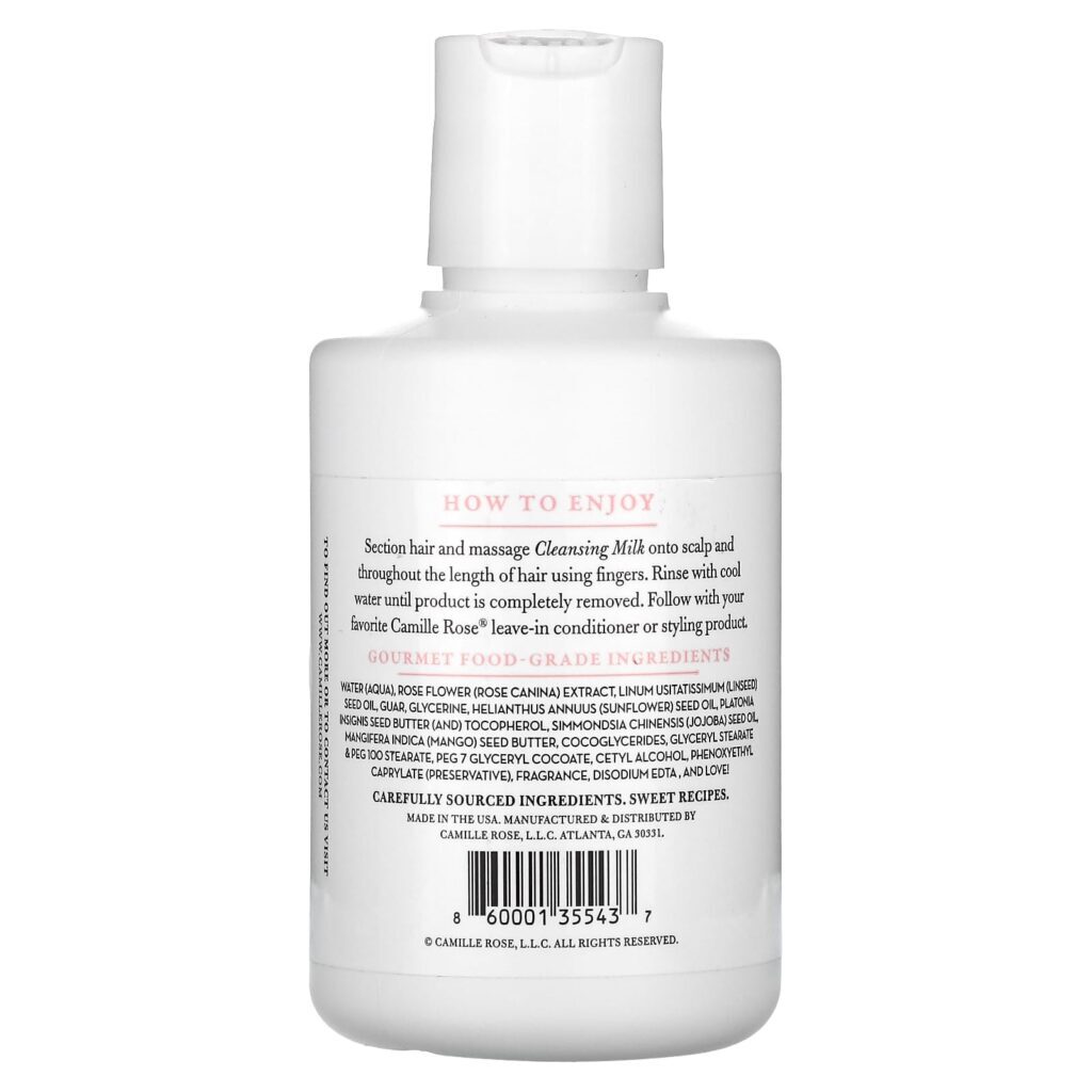 Camille Rose Leite de Limpeza Rosa 8 fl oz (240 ml) - Imagem 2