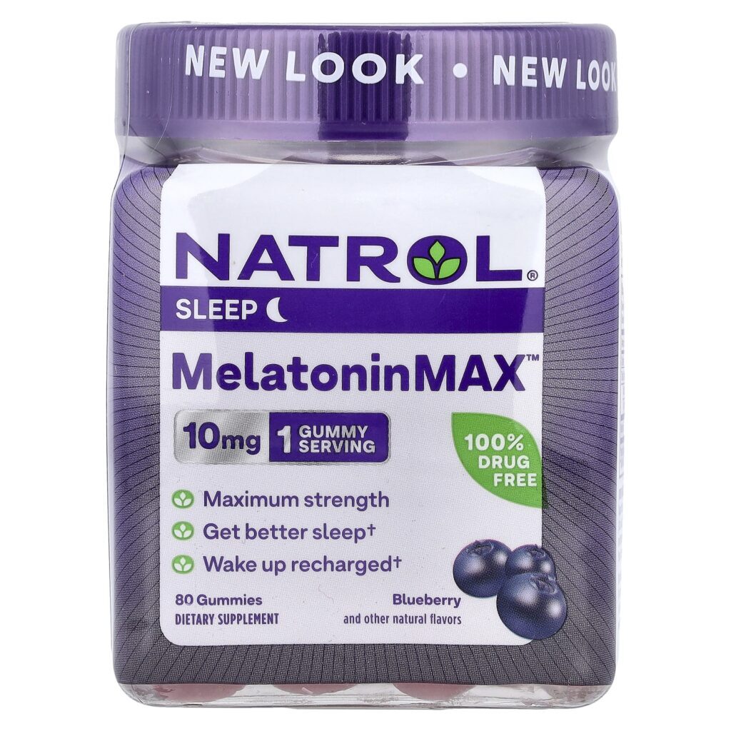 Natrol MelatoninMax™ Mirtilo 10 mg 80 Gomas
