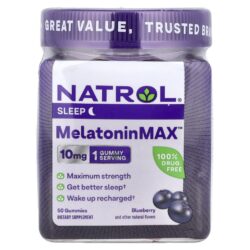 Natrol MelatoninMax™ Mirtilo 10 mg 50 Gomas