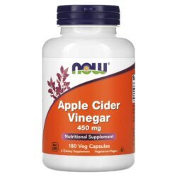 NOW Foods Vinagre de maçã 450 mg 180 cápsulas