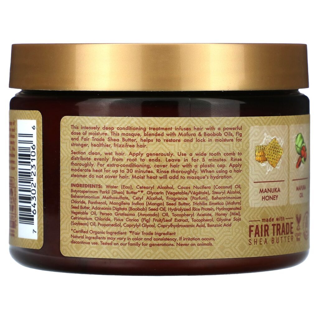SheaMoisture Máscara Capilar de Hidratação Intensiva Mel de Manuka e Óleo de Mafura 326 g (115 oz) - Imagem 2