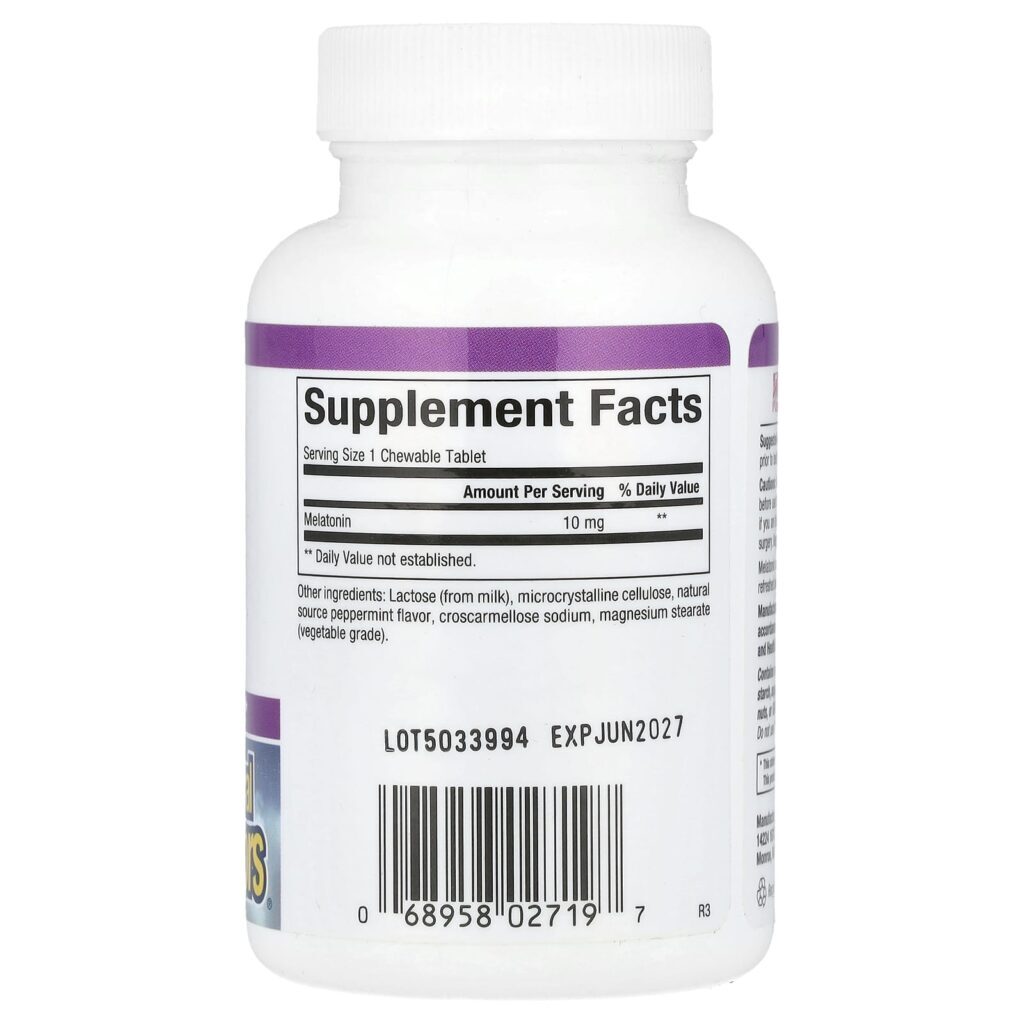 Natural Factors Stress-Relax Melatonina 10 mg 60 Comprimidos Mastigáveis - Imagem 2
