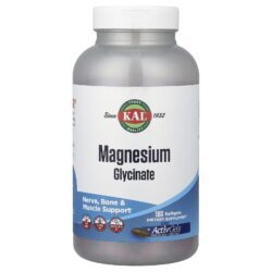 KAL Glicinato de Magnésio 180 Cápsulas Softgel (105 mg por cápsula softgel)