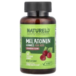 NATURELO Gomas de Melatonina Para Crianças Morango 1 mg 60 Gomas Vegetarianas
