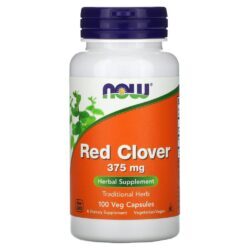 NOW Foods Trevo Vermelho 375 mg 100 Cápsulas Vegetais