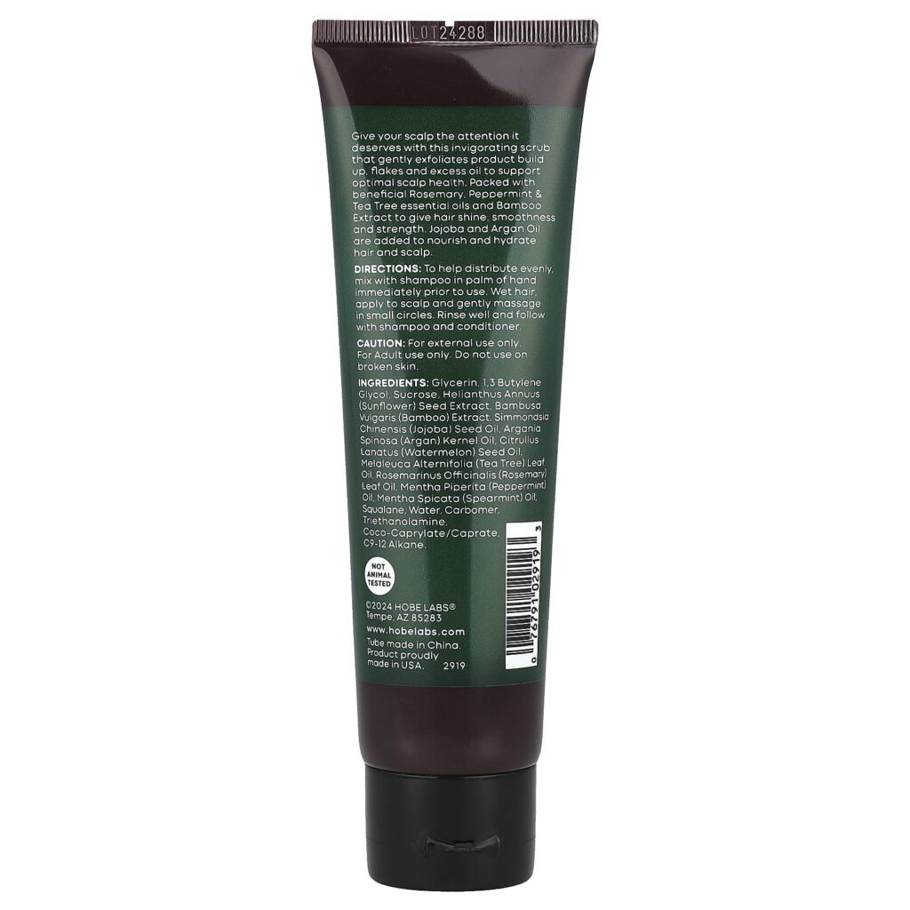 Hobe Labs Energizer™ Esfoliante para o Couro Cabeludo Alecrim Menta e Melaleuca 170 g (6 oz) - Imagem 2