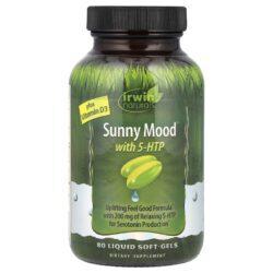 Irwin Naturals Sunny Mood® com 5-HTP Mais Vitamina D3 80 Cápsulas Softgel Líquidas
