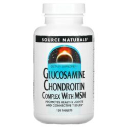 Source Naturals Complexo de Glicosamina e Condroitina com MSM 120 Comprimidos