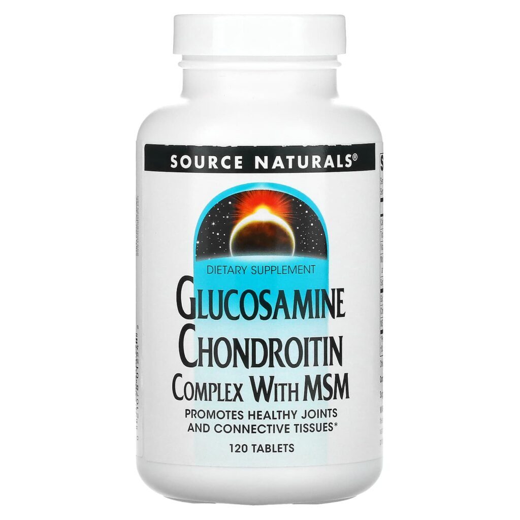 Source Naturals Complexo de Glicosamina e Condroitina com MSM 120 Comprimidos