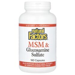 Natural Factors Sulfato de Glicosamina e MSM 180 Cápsulas