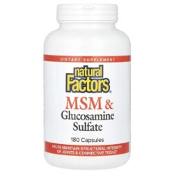 Natural Factors Sulfato de Glicosamina e MSM 180 Cápsulas