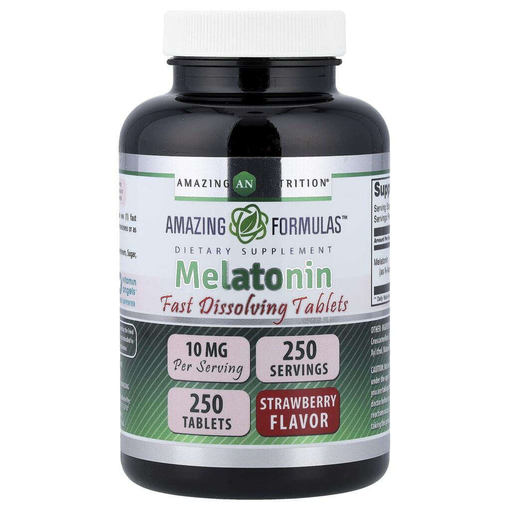 Amazing Nutrition Melatonina Morango 10 mg 250 Comprimidos