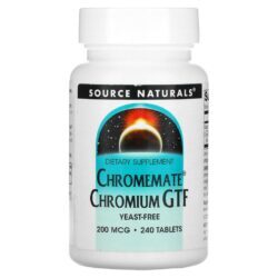 Source Naturals Chromemate Chromium GTF 200 mcg 240 comprimidos