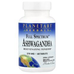 Planetary Herbals Ashwagandha Amplo Espectro 570 mg 60 Comprimidos