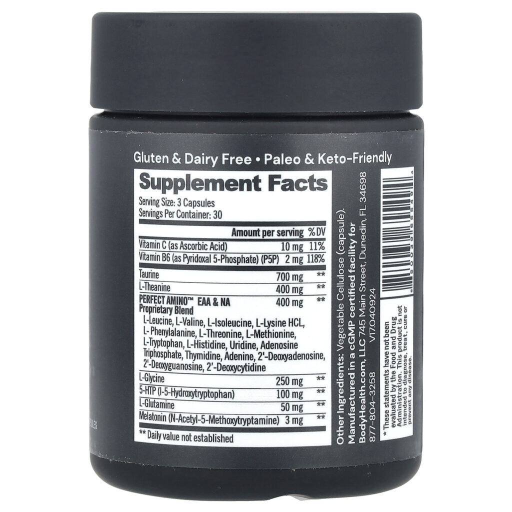 BodyHealth Sono Melhorado com Perfect Amino™ 90 Cápsulas - Imagem 2