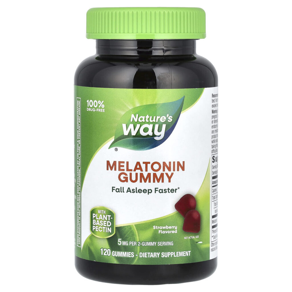 Natures Way Goma de Melatonina Morango 120 Gomas (25 mg por Goma)