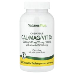 NaturesPlus Mastigável Cal / Mag / Vit D3 Chocolate 60 Comprimidos Mastigáveis