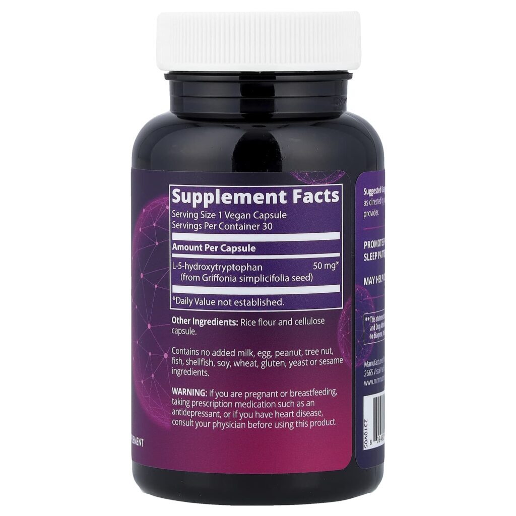MRM Nutrition 5-HTP 50 mg 30 Cápsulas Veganas - Imagem 2