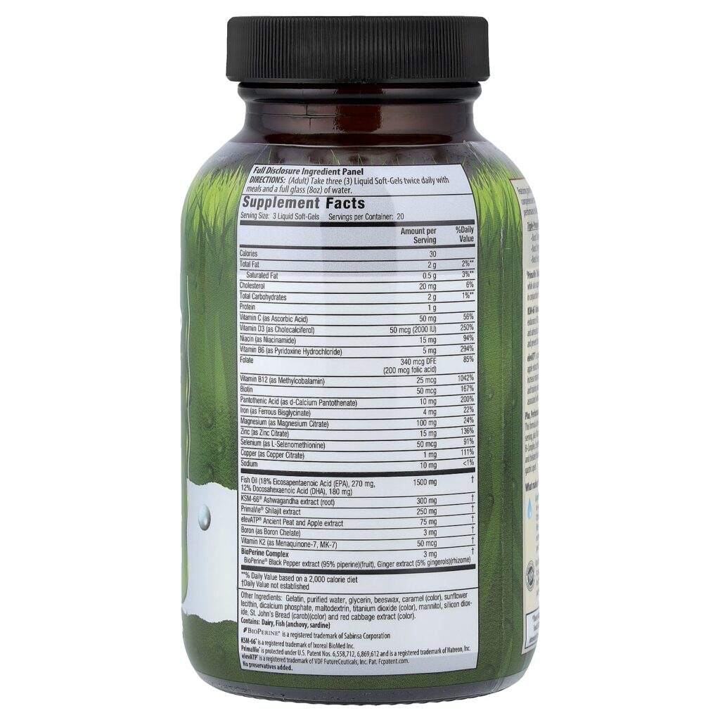 Irwin Naturals Testosterona UP Strength & Size™ 60 Cápsulas Softgel Líquidas - Imagem 2