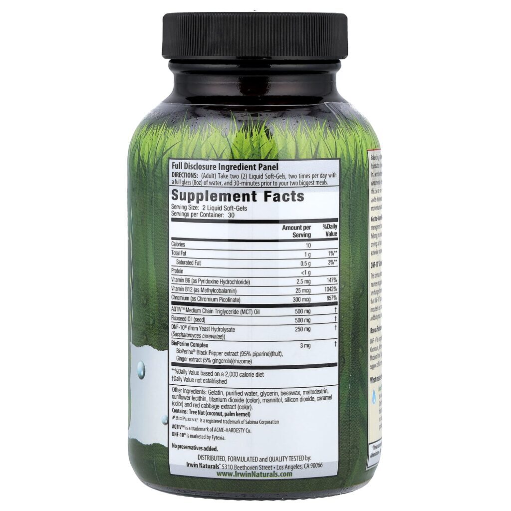 Irwin Naturals Gut-To-Brain Hunger Control™ 60 Cápsulas Softgel Líquidas - Imagem 2