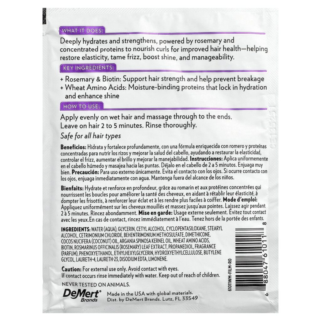 Hi Pro Pac Curl Alecrim Força e Hidratação Tratamento Intenso de Proteína 52 ml (175 fl oz) - Imagem 2