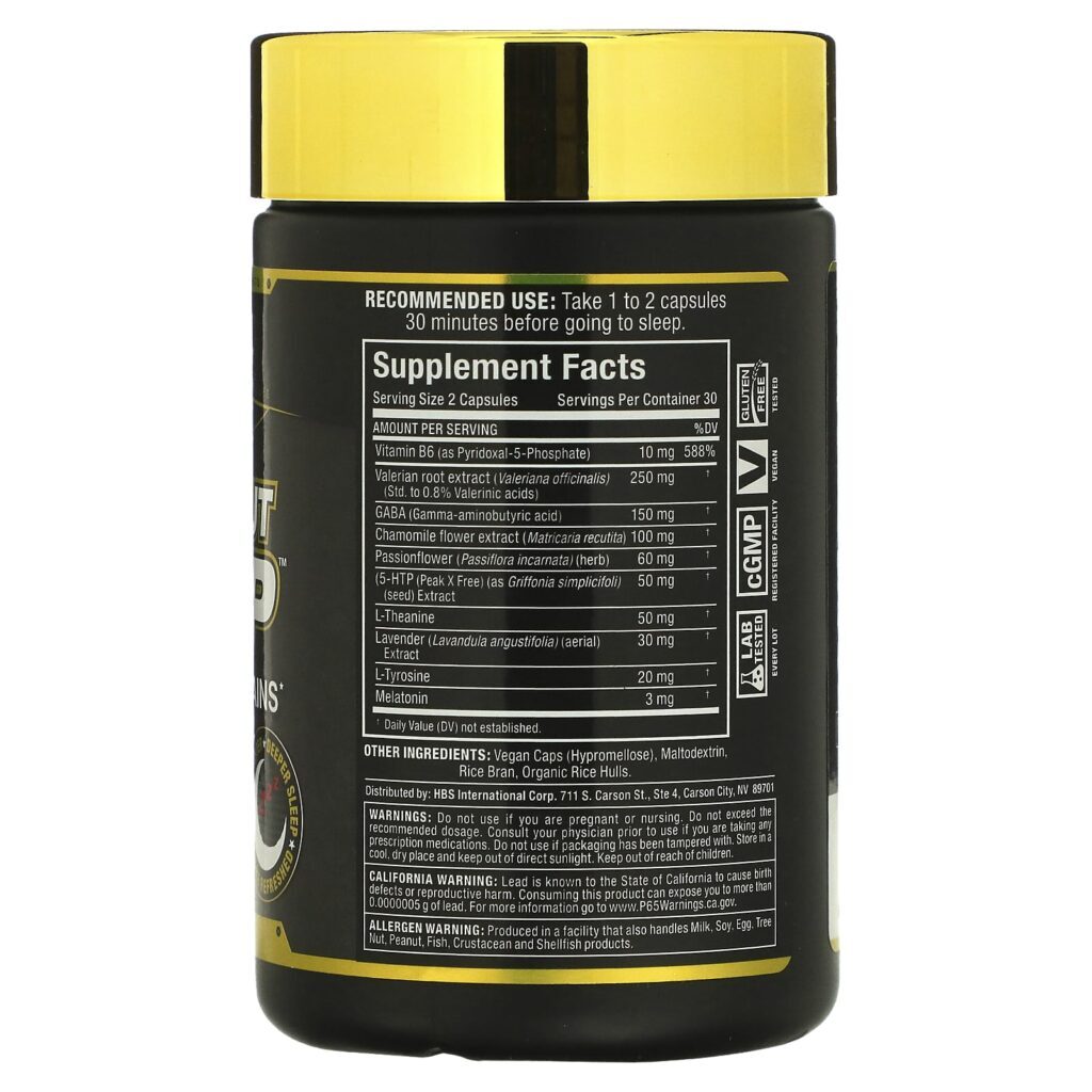 ALLMAX Lights Out Sleep Melatonina + GABA + Raiz de Valeriana 60 Cápsulas Veganas - Imagem 2