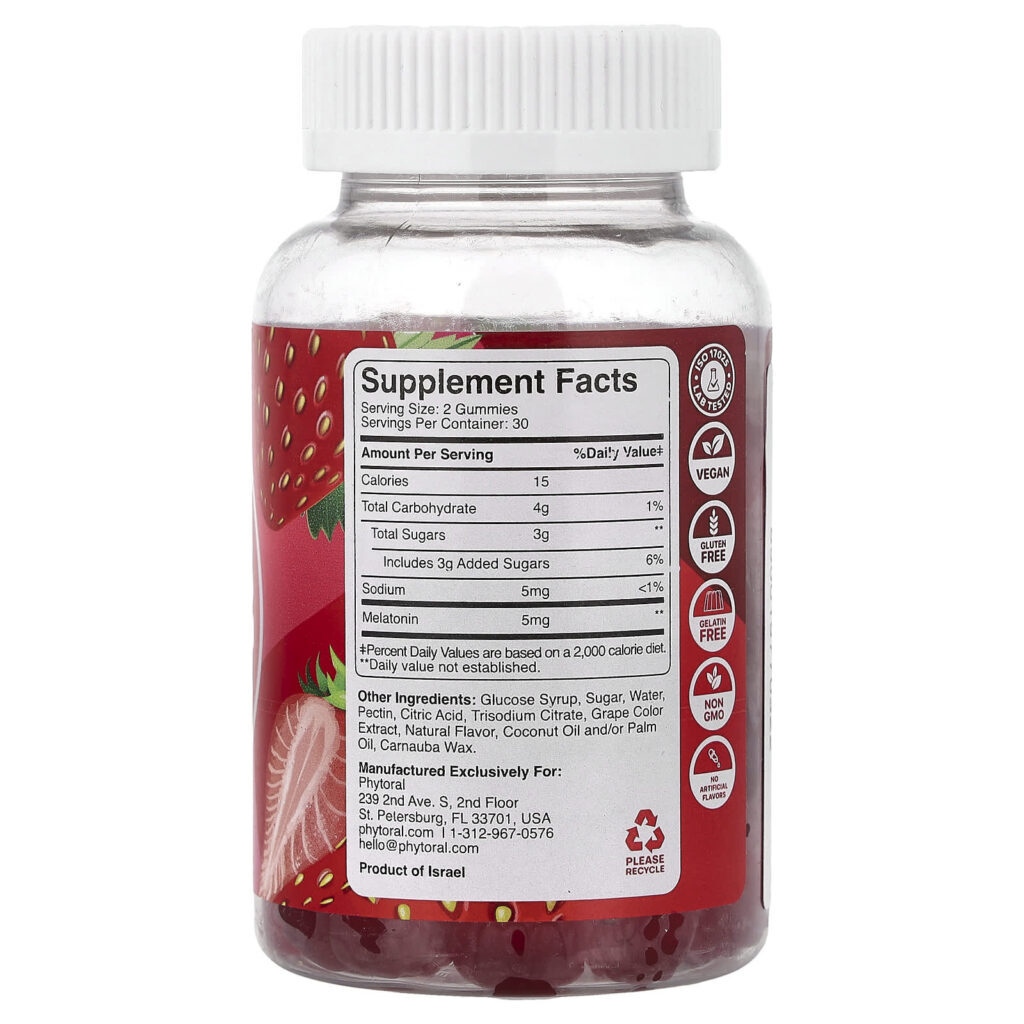 Phytoral Gomas de Melatonina Advanced Fruto Silvestre 60 Gomas - Imagem 2
