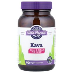 Oregons Wild Harvest Kava 90 Cápsulas Veganas (400 mg por Cápsula)