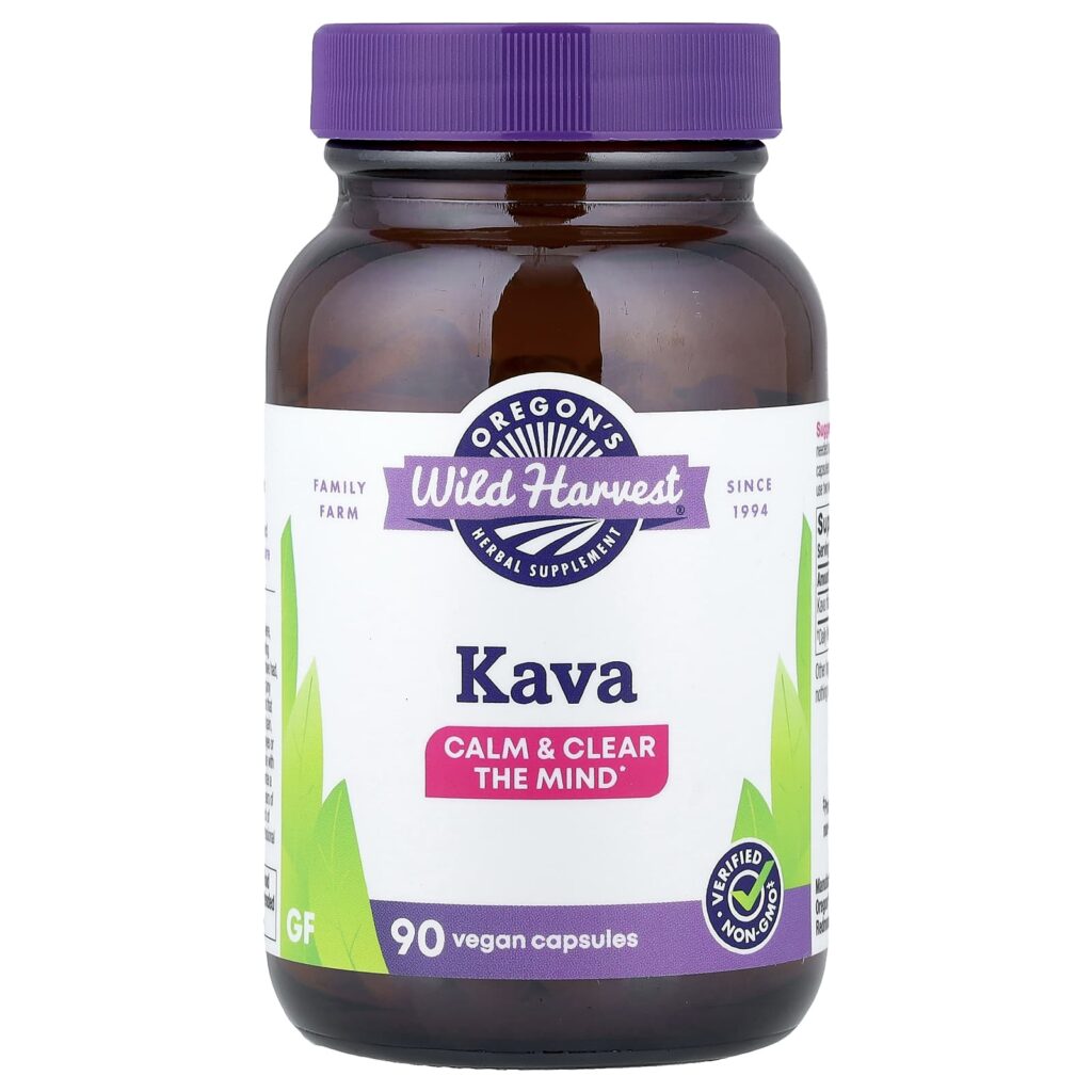 Oregons Wild Harvest Kava 90 Cápsulas Veganas (400 mg por Cápsula)