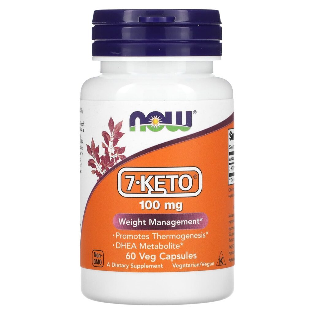NOW Foods 7-KETO 100 mg 60 Cápsulas Vegetais