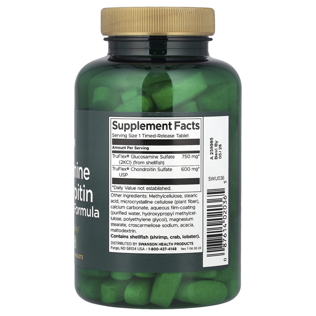 Swanson Glicosamina e Condroitina 120 Comprimidos - Imagem 2